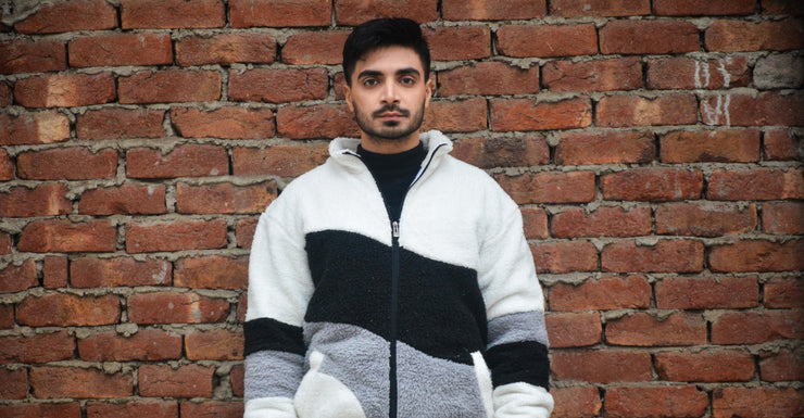 Sherpa Jacket White 350 gsm